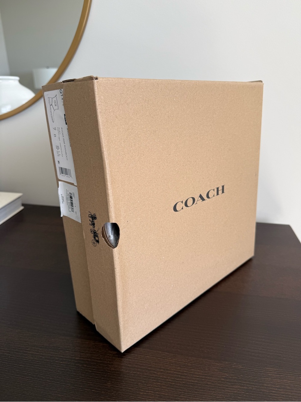 COACH Empty Shoe Box Original Packaging + Tissue Paper